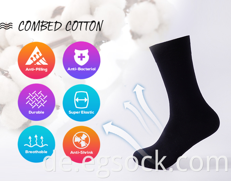 Business 98% Cotton Basic Style Socks